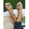 imageVerdusa Womens Criss Cross Strappy Flat Sandals Open Toe Leather Slippers Beach SandalsWhite