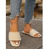 imageVerdusa Womens Open Toe Sandals Summer Square Toe Flip Flops Beach FlatsBeige