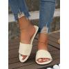 imageVerdusa Womens Open Toe Sandals Summer Square Toe Flip Flops Beach FlatsBeige Plaid