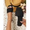 imageVerdusa Womens Open Toe Sandals Summer Square Toe Flip Flops Beach FlatsBlack