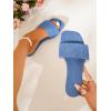 imageVerdusa Womens Open Toe Sandals Summer Square Toe Flip Flops Beach FlatsBlue