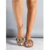 imageVerdusa Womens Slip On Flat Sandals Metallic Flat Summer SandalsApricot