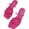 imageVerdusa Womens Criss Cross Strappy Flat Sandals Open Toe Leather Slippers Beach SandalsHot Pink