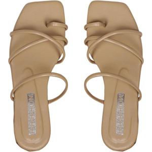 imageVerdusa Womens Criss Cross Strappy Flat Sandals Open Toe Leather Slippers Beach SandalsKhaki
