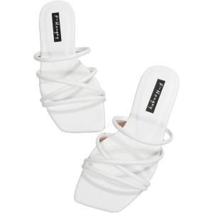 imageVerdusa Womens Criss Cross Strappy Flat Sandals Open Toe Leather Slippers Beach SandalsWhite