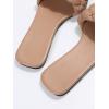 imageVerdusa Womens Braided Sandals Square Open Toe Slides Sandals Summer ShoesApricot