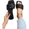 imageVerdusa Womens Braided Sandals Square Open Toe Slides Sandals Summer ShoesBlack