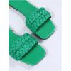 imageVerdusa Womens Braided Sandals Square Open Toe Slides Sandals Summer ShoesGreen