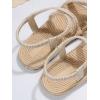 imageVerdusa Womens Casual Cross Woven Sandals Vacation Summer Beach Flat Sandals ShoesBeige