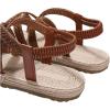 imageVerdusa Womens Casual Cross Woven Sandals Vacation Summer Beach Flat Sandals ShoesBrown
