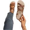 imageVerdusa Womens Casual Cross Woven Sandals Vacation Summer Beach Flat Sandals ShoesBrown
