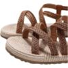 imageVerdusa Womens Casual Cross Woven Sandals Vacation Summer Beach Flat Sandals ShoesBrown