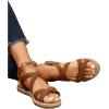 imageVerdusa Womens Casual Cross Woven Sandals Vacation Summer Beach Flat Sandals ShoesLight Brown