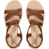 imageVerdusa Womens Casual Cross Woven Sandals Vacation Summer Beach Flat Sandals ShoesLight Brown