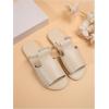 imageVerdusa Womens Cut Out Slide Sandals Open Toe Summer Flat Sandals Outdoor ShoesBeige