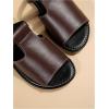 imageVerdusa Womens Cut Out Slide Sandals Open Toe Summer Flat Sandals Outdoor ShoesBrown and Black