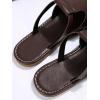 imageVerdusa Womens Cut Out Slide Sandals Open Toe Summer Flat Sandals Outdoor ShoesChocolate Brown