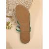 imageVerdusa Womens Cut Out Slide Sandals Open Toe Summer Flat Sandals Outdoor ShoesGreen