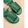 imageVerdusa Womens Cut Out Slide Sandals Open Toe Summer Flat Sandals Outdoor ShoesGreen