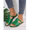 imageVerdusa Womens Cut Out Slide Sandals Open Toe Summer Flat Sandals Outdoor ShoesGreen