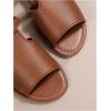 imageVerdusa Womens Cut Out Slide Sandals Open Toe Summer Flat Sandals Outdoor ShoesRust Brown