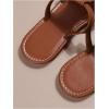 imageVerdusa Womens Cut Out Slide Sandals Open Toe Summer Flat Sandals Outdoor ShoesRust Brown
