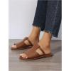 imageVerdusa Womens Cut Out Slide Sandals Open Toe Summer Flat Sandals Outdoor ShoesRust Brown
