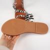imageVerdusa Womens Leopard Print Strappy Summer Flat Sandals Slip On SlidesWhite Zebra