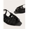 imageVerdusa Womens Metallic Braided Slingback Sandals Casual Strappy SandalsBlack