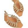 imageVerdusa Womens Metallic Braided Slingback Sandals Casual Strappy SandalsGold