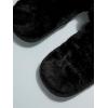 imageVerdusa Womens Pearls Open Toe Fuzzy House Slippers Faux Fur Bedroom ShoesDark Black