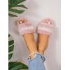 imageVerdusa Womens Pearls Open Toe Fuzzy House Slippers Faux Fur Bedroom ShoesLight Pink