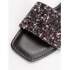 imageVerdusa Womens Rhinestone Sandals Glitter Casual Sandal Flats Open Toe Sparkle SlidesDark Brown and Purple