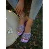 imageVerdusa Womens Rhinestone Sandals Glitter Casual Sandal Flats Open Toe Sparkle SlidesPurple