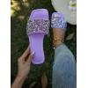 imageVerdusa Womens Rhinestone Sandals Glitter Casual Sandal Flats Open Toe Sparkle SlidesPurple