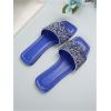 imageVerdusa Womens Rhinestone Sandals Glitter Casual Sandal Flats Open Toe Sparkle SlidesRoyal Blue