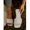 imageVerdusa Womens Rhinestone Sandals Glitter Casual Sandal Flats Open Toe Sparkle SlidesWhite