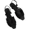 imageVerdusa Womens Metallic Braided Slingback Sandals Casual Strappy SandalsBlack