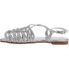 imageVerdusa Womens Metallic Braided Slingback Sandals Casual Strappy SandalsSilver