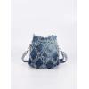 imageVerdusa Womens Mini Rhinestone Faux Pearl Decor Drawstring Chain Bucket Bag Crossbody BagBlue