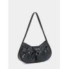 imageVerdusa Womens Pleated Hobo Shoulder Bag PU Leather Clutch HandbagBlack