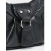 imageVerdusa Womens Pleated Hobo Shoulder Bag PU Leather Clutch HandbagBlack