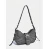 imageVerdusa Womens Pleated Hobo Shoulder Bag PU Leather Clutch HandbagDark Grey