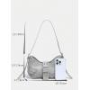 imageVerdusa Womens Pleated Hobo Shoulder Bag PU Leather Clutch HandbagGrey