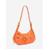 imageVerdusa Womens Pleated Hobo Shoulder Bag PU Leather Clutch HandbagOrange