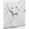 imageVerdusa Womens Pleated Hobo Shoulder Bag PU Leather Clutch HandbagWhite