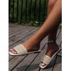imageVerdusa Womens Square Open Toe Pearls Flat Sandals Slip On Slides Summer SandalsWhite