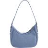 imageVerdusa Womens Flap Shoulder Bags Denim Handbags Underarm Satchel HandbagDark Blue