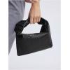 imageVerdusa Womens Hobo Bags Zipper Handbags Knot Strap Leather Shoulder Bag Evening Clutch PurseBlack