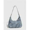 imageVerdusa Womens Hobo PU Leather Clutch Shoulder Bags Buckle Zipper Vintage HandbagsBlue